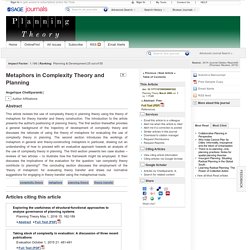 Metaphors in Complexity Theory and Planning