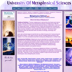 Metaphysics Definition, Definition Of Metaphysics, Metaphysical Definition