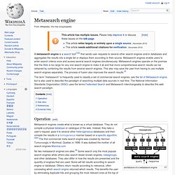 Metasearch engine