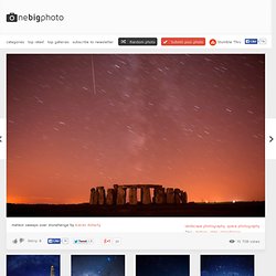 meteor sweeps over stonehenge photo