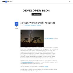 Meteor: Working with Accounts