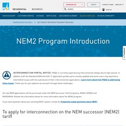 Net Energy Metering 2 Program Introduction