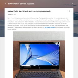 Method To Fix Hard Drive Error 1 In A Hp Laptop Instantly