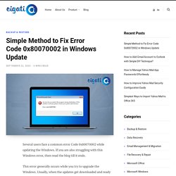 Manual Method to Fix Error Code 0x80070002