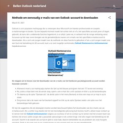 Methode om eenvoudig e-mails van een Outlook-account te downloaden