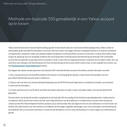 Methode om foutcode 550 gemakkelijk in een Yahoo-account op te lossen