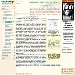 Méthode ab initio de chimie quantique