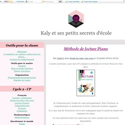 Méthode de lecture Piano - Kaly et ses petits secrets d'école