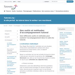 Des outils et méthodes d'accompagnement tutoral — Site