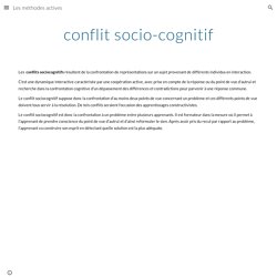 Les méthodes actives - conflit socio-cognitif