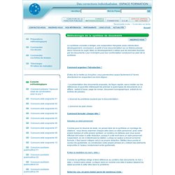 Méthodologie de la synthèse de documents