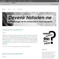 Méthodologie et historiographie en Master recherche histoire