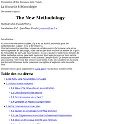 La Nouvelle Méthodologie - Martin Fowler, ThoughtWorks