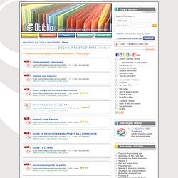 Guide méthodologique en communication à télécharger gratuitement sur Obiblio.fr