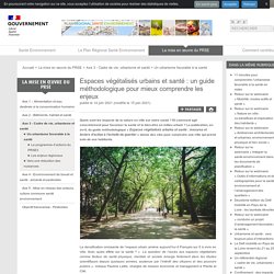 Espaces végétalisés urbains et santé : un guide méthodologique pour mieux comprendre les enjeux - Plan Régional Santé Environnement du Pays de la Loire