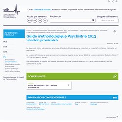 Guide méthodologique de production du recueil d'informations médicalisées en psychiatrie