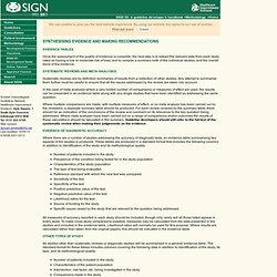 SIGN 50: A guideline developer's handbook - Annex C: Notes on the use of Methodology Checklist 5: Diagnostic studies