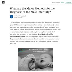 What are the Major Methods for the Diagnosis of the Male Infertility?