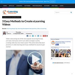3 Easy Methods to Create eLearning Videos