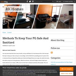 Tips on PG Accommodation Safe And Sanitized