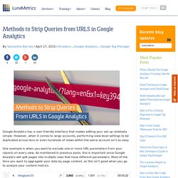 Methods to Strip Queries from URLS in Google Analytics