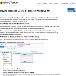 4 Methods to Recover Deleted Folders in Windows 10