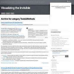 Tools&Methods « Visualizing the Invisible