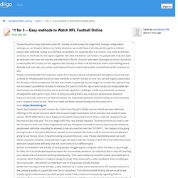 Easy methods to Watch NFL Football Online