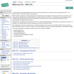 Métricas ITIL - KPIs ITIL - IT Process Wiki