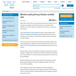 Metrics and privacy hinder mobile ads