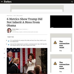 6 Metrics Show Trump Did Not Inherit A Mess From Obama