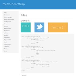 metro-bootstrap: Twitter Bootstrap with Metro style