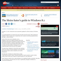 The Metro hater's guide to Windows 8.1