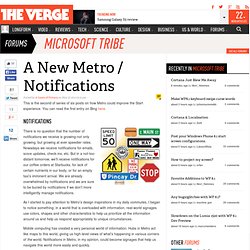 A New Metro / Notifications