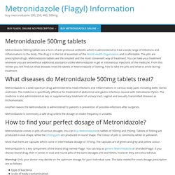 Metronidazole 500mg tablets buy online without prescription