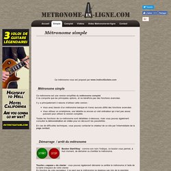Metronome-en-ligne.com - Un métronome interactif et gratuit sur Internet