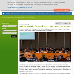 Métropole du Grand Paris : vers un consensus 