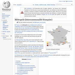 Métropole (intercommunalité française)