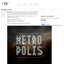Metropolis free font