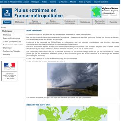 Pluies extrêmes en France métropolitaine - Bienvenue sur le site des pluies extrêmes sur la France métropolitaine