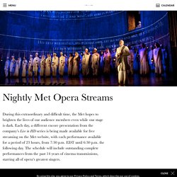 Nightly Met Opera Streams