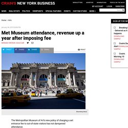 Metropolitan Museum of Art attendance, revenue up a year after imposing $25 nonresident entrance fee