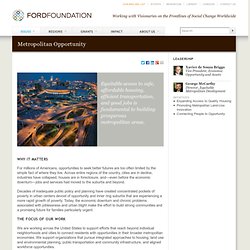 Ford foundation - Metropolitan Opportunity / Issues