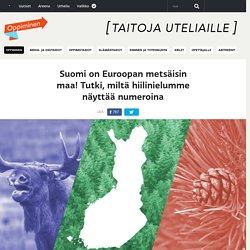 Suomi on Euroopan metsäisin maa! Tutki, miltä hiilinielumme näyttää numeroina