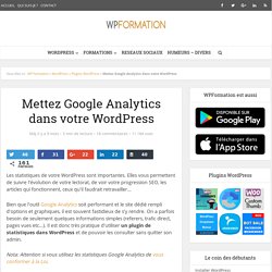 Mettez Google Analytics dans votre WordPress