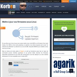 Mettre à jour vos firmwares sous Linux