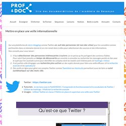 Mettre en place une veille informationnelle – Prof & Doc