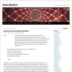 Mevlana Rumi: Ecstasy And Order