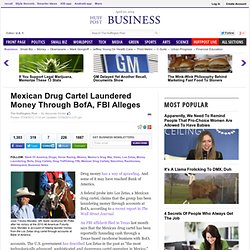 Mexican Drug Cartel Laundered Money Through BofA, FBI Alleges