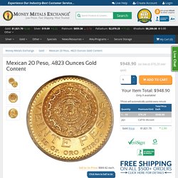 Mexican 20 Peso, .4823 Ounces Gold Content